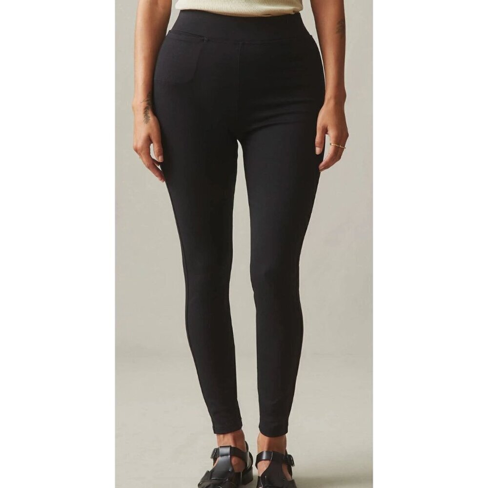 American Giant Ponte Slim Pant High Rise Black-sz 4